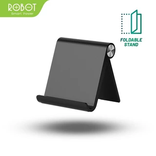 ROBOT Stand Smartphone Meja RT-US07 Holder HP Tablet Lipat Portable Universal Hitam Anti Slip Original - Garansi 1 Tahun