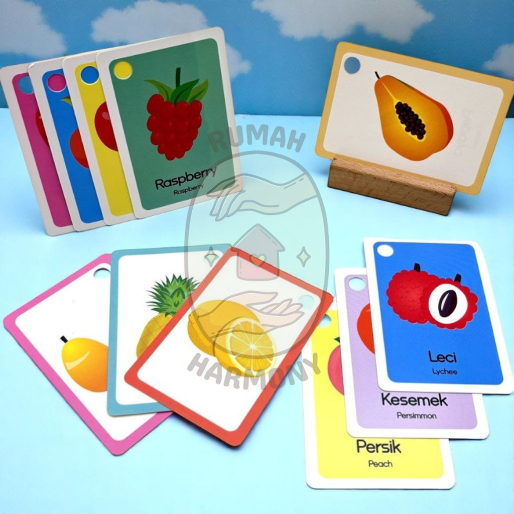 Jual Kartu Edukasi Belajar Anak Kartu Belajar Hewan Huruf Benda Warna ...