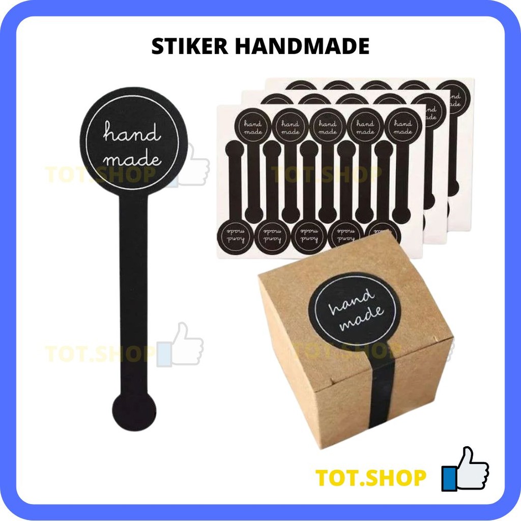Jual [100pcs/10lbr] Sticker Panjang Handmade segel label Segel Box ...