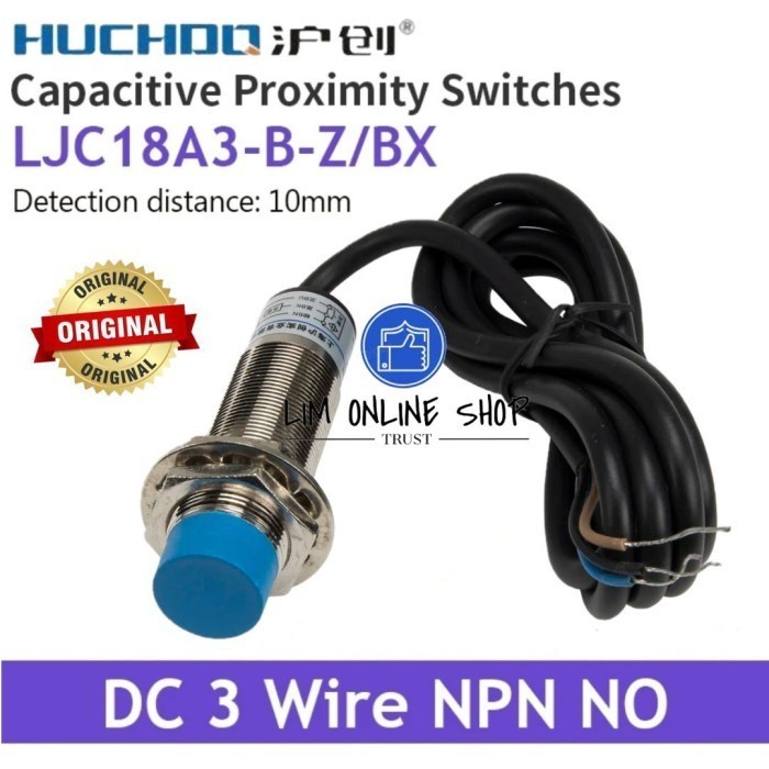 QUARKZMAN 5er-Pack M18 Induktiv-Näherungssensor NPN, NO, 8mm Abstand, DC 6-36V – LJ18A3-8-Z/BX, Berührungslos & Schnell