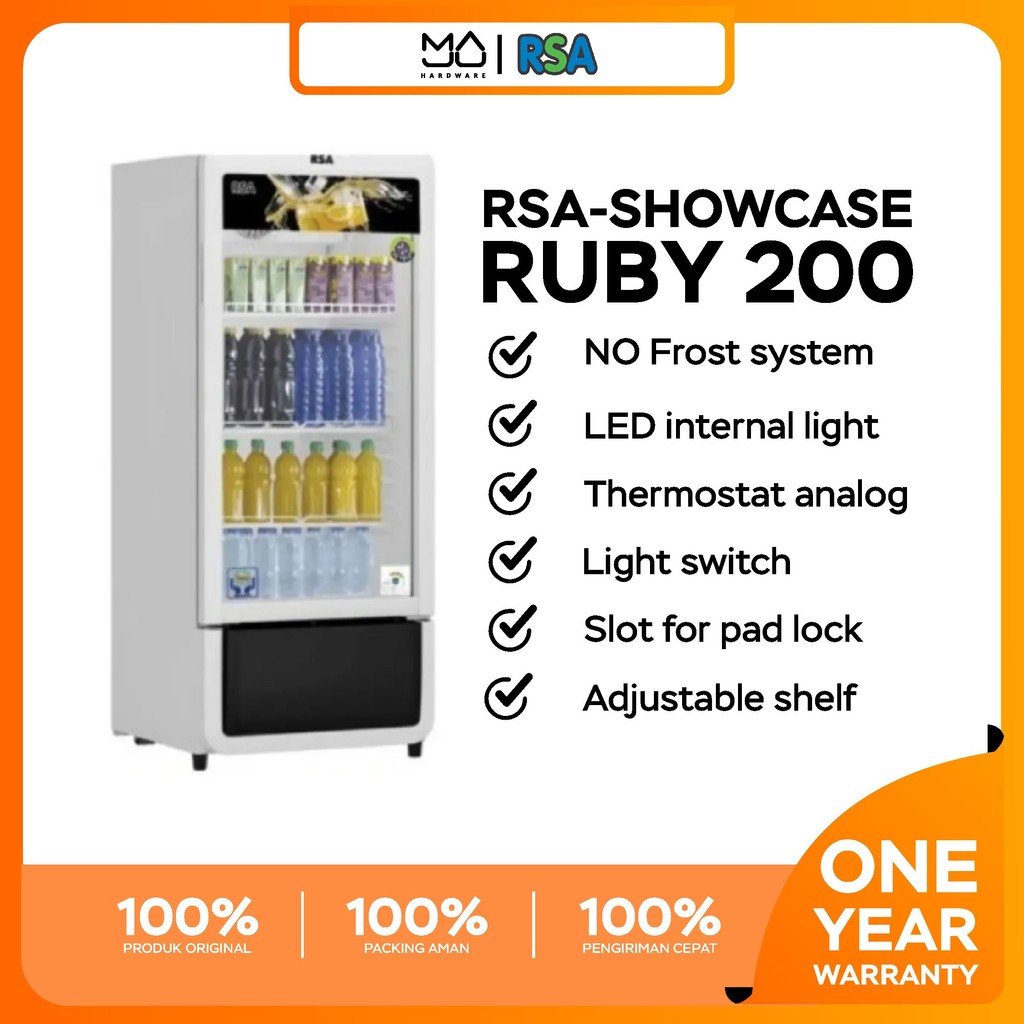 Jual RSA Showcase 1 Pintu RSA 200 Liter - RUBY 200 - Garansi Resmi ...