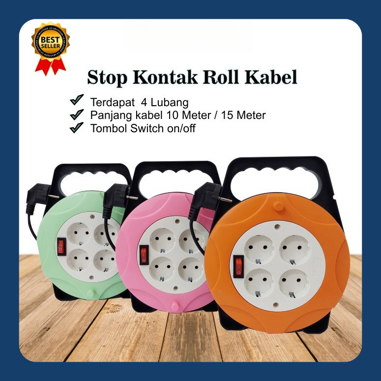 Jual stop kontak/roll kabel merkuri/sambungan colokan listrik/terminal ...