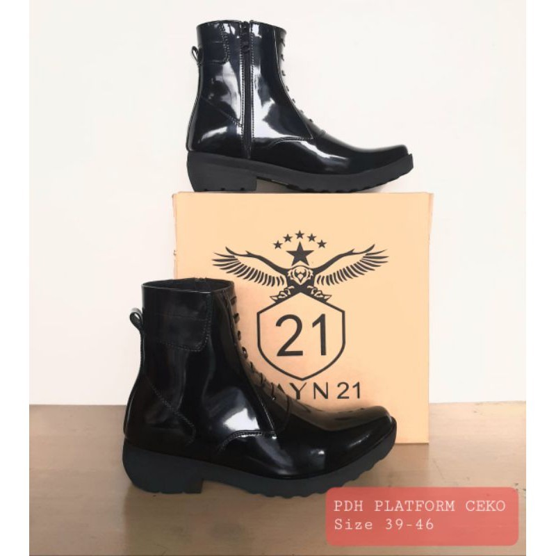 Jual A15 Kulit Sintetis Sepatu Pdh Pria Model Cheko PREMIUM | Shopee ...