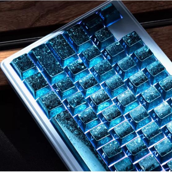 Jual Infinitas Keycaps PBT Frost Blue Ice Biru Cherry Profile Side ...