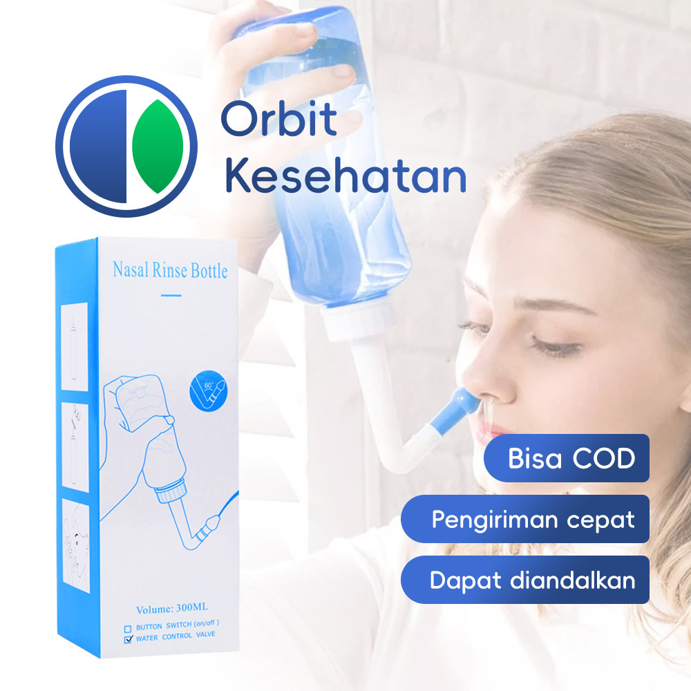 Jual 300ML Alat Pencuci Hidung Nasal Rinse Pembersih Netipot Sinus ...