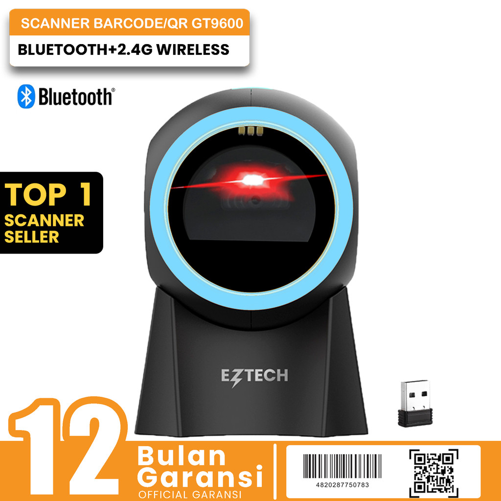 Jual [ EasySeller ] GT-9600DB Wireless Bluetooth Barcode Desktop Omni ...