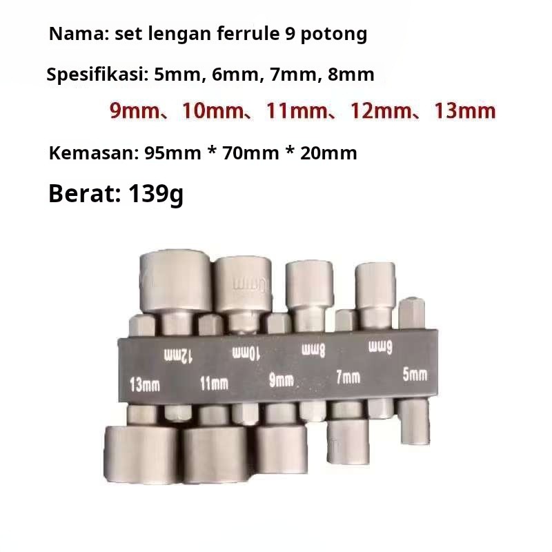 Jual Socket Bit Magnet Kuat Set Lengkap Kunci Listrik Socket Hex Dalam ...
