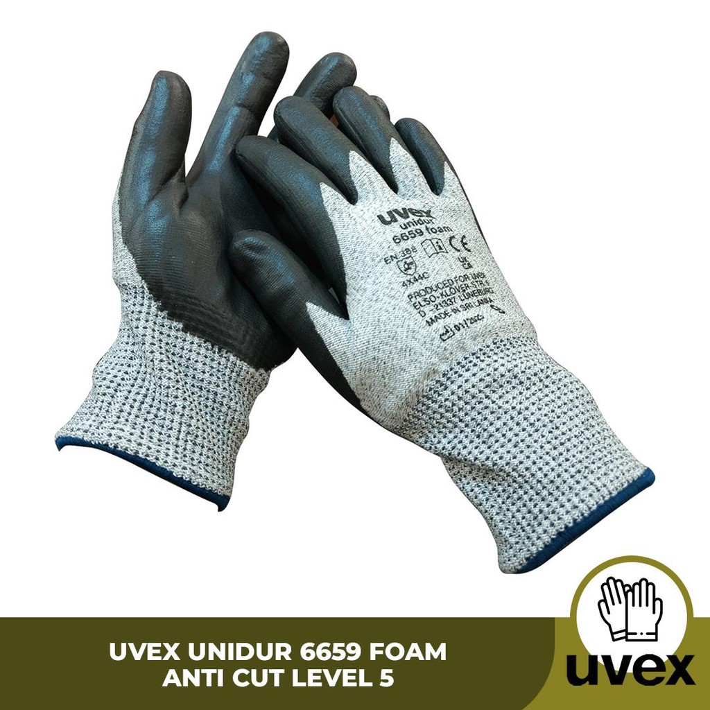 Jual Sarung Tangan Safety Uvex Unidur 6659 Foam Safety Glove Anti Cut ...