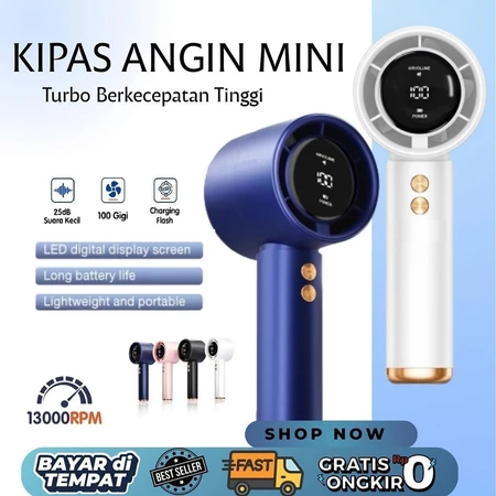 Jual Mini Fan Kipas High-speed kipas kipas angin Digital Display Adjustable Turbo kipas Fan USB Mini Fan Murah