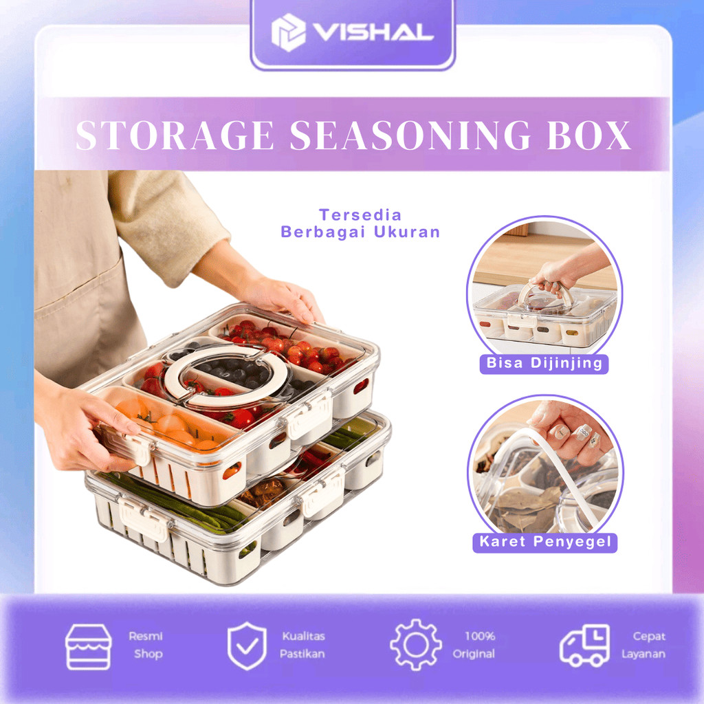 Jual VISHAL [Storage Seasoning Box] Tempat Bumbu Stylish/Kontainer ...