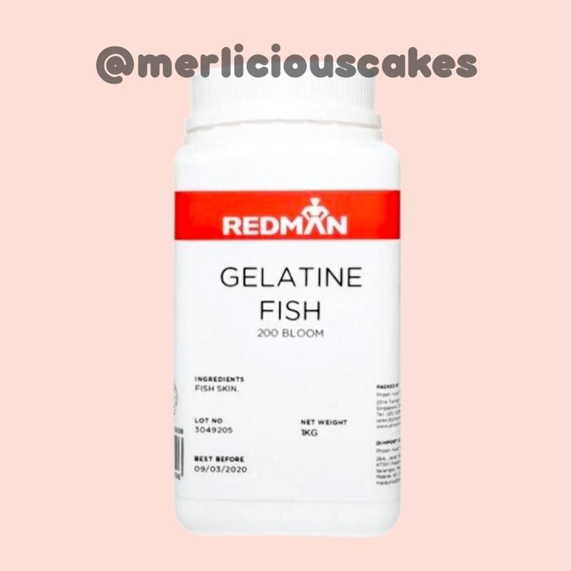 Jual Redman Fish Gelatine Bloom 200 Gelatin Ikan 1 Kg | Shopee Indonesia