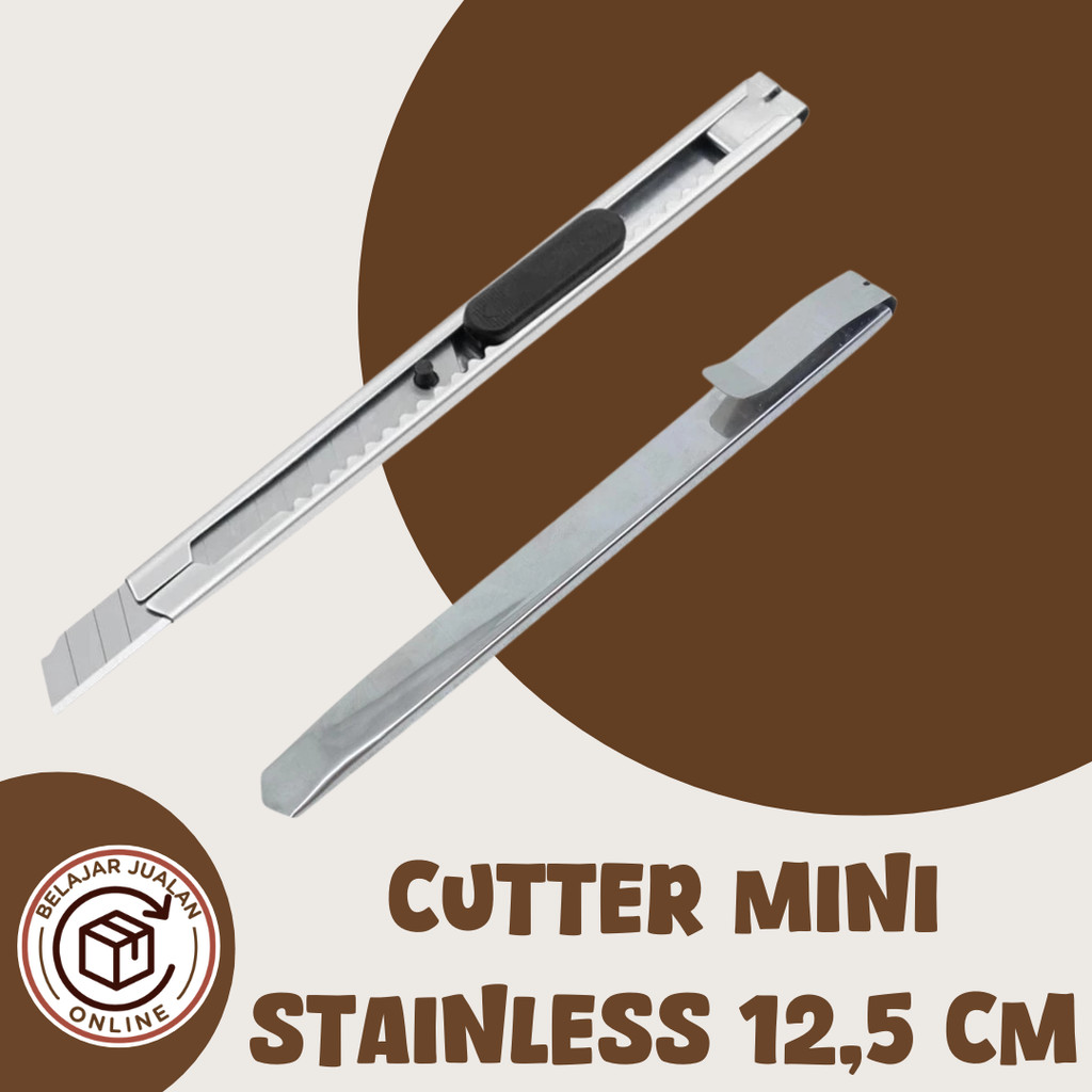 Jual Cutter Mini Ukuran 12.5CM – Pisau Kater Stainless Anti Karat ...
