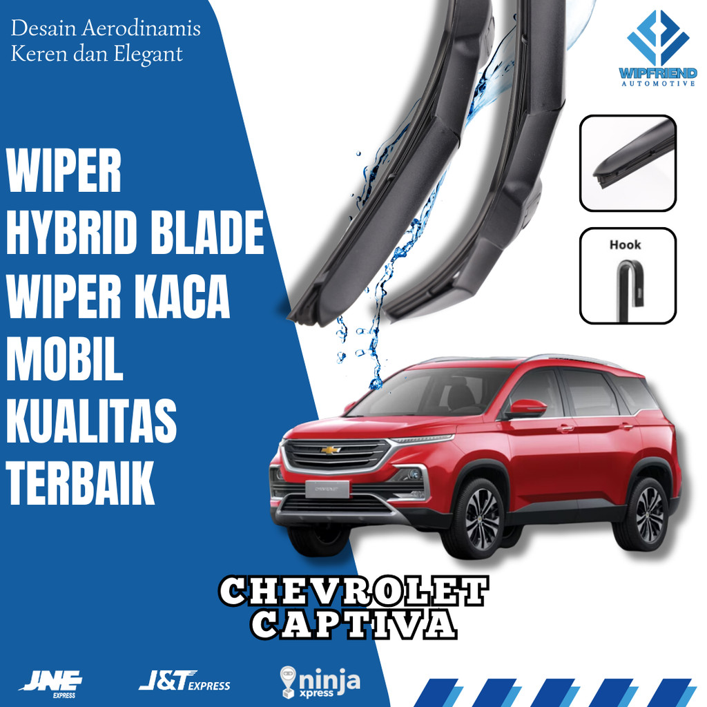 Jual Wiper Chevrolet Captiva Model Hybrid 1 Set Tanpa Rangka Besi ...