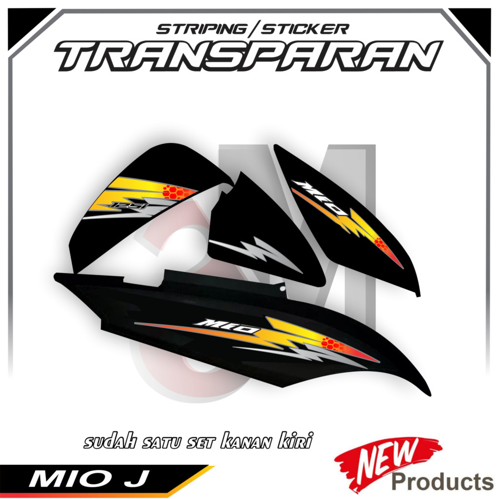 Jual SB Stiker Transparan Yamaha Mio J/Gt Sticker List Striping Cali S4 ...