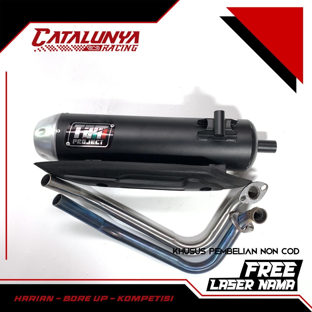 Jual KNALPOT STANDAR RACING COPY TJM HITAM COATING VARIO NMAX BEAT PCX ...
