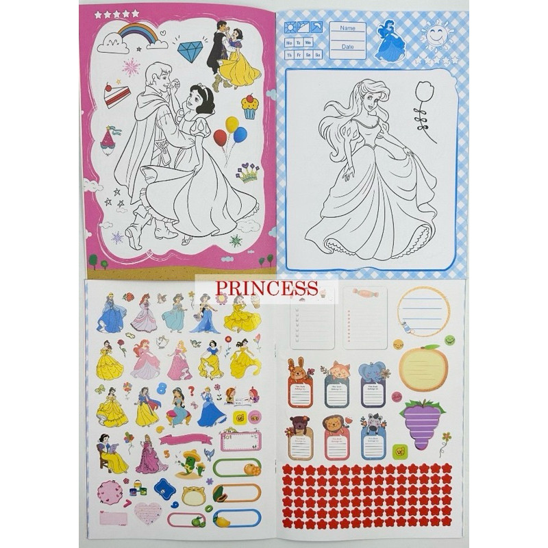 Jual (PAP) BUKU MEWARNAI + STIKER KYN08059 / Buku mewarnai isi 24 ...