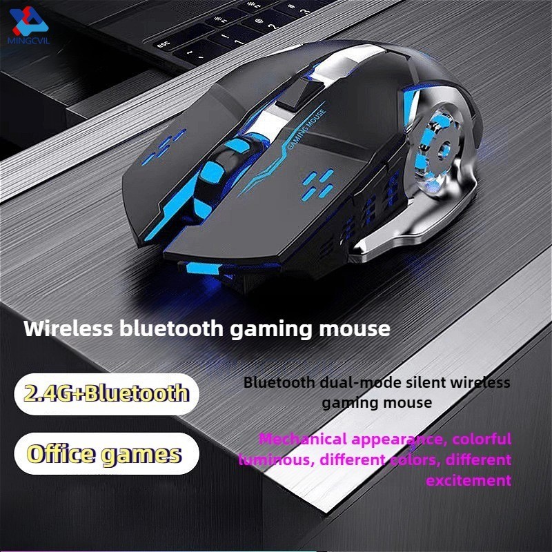 Jual MINGCVIL Rechargeable Wireless Mouse Gaming Computer Bluetooth ...