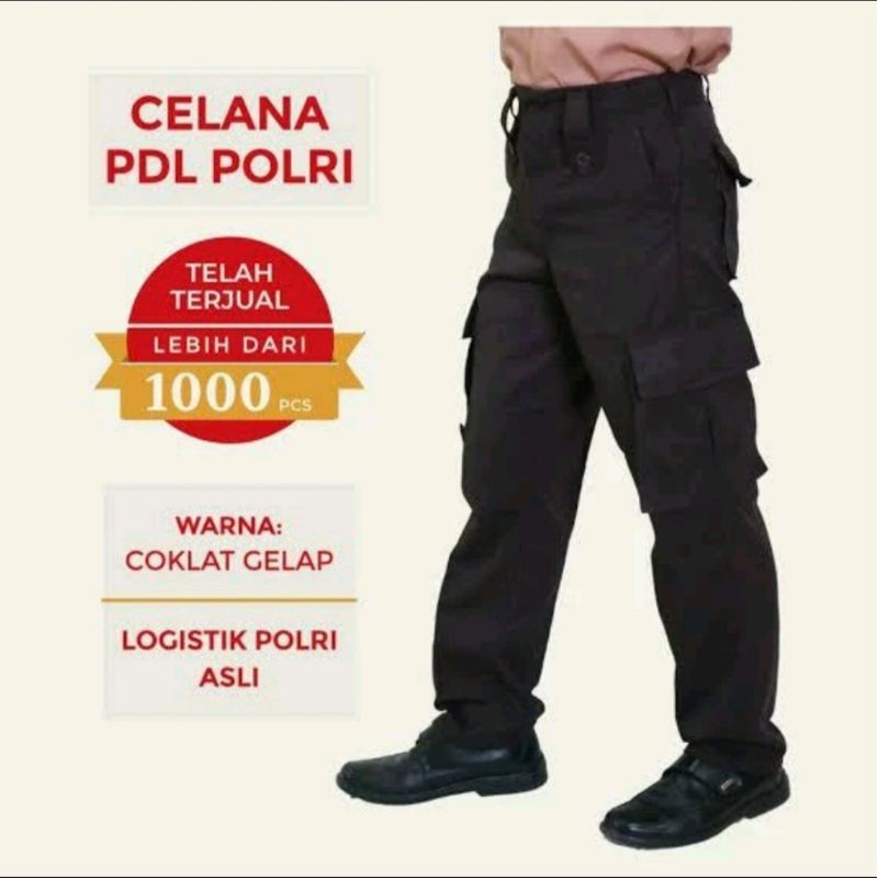Jual Celana PDL Warna Coklat Polisi - Celana Lapangan Pramuka - Celana ...