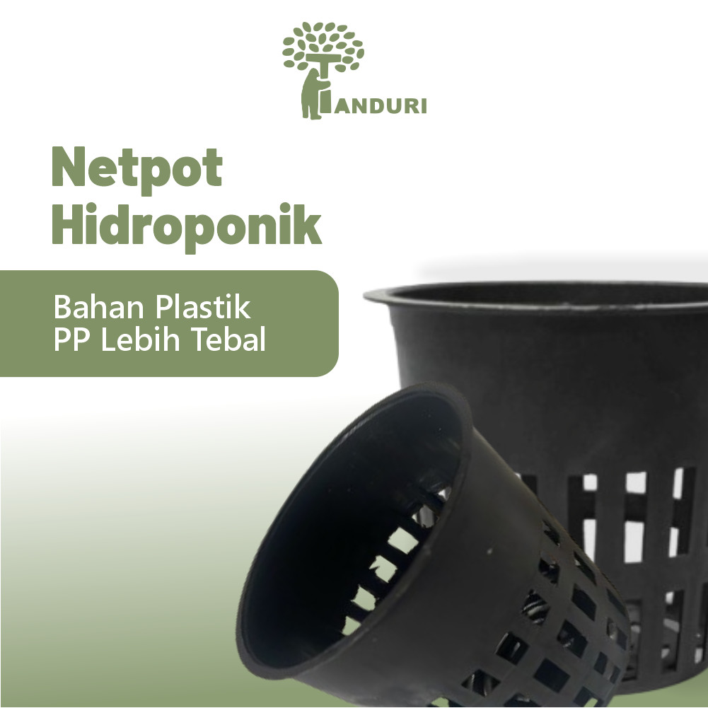 TANDURI - Netpot Hidroponik Net Pot Plastik Tanaman Hidroponik Tempat Wadah perlengkapan Tanaman Hidroponik Wadah Tanaman Hidroponik Berkualitas, Cocok untuk Sayur, Buah, Bunga, Sistem NFT & DFT, Mudah Digunakan, Tahan Lama, Netpot Premium Anti Pecah