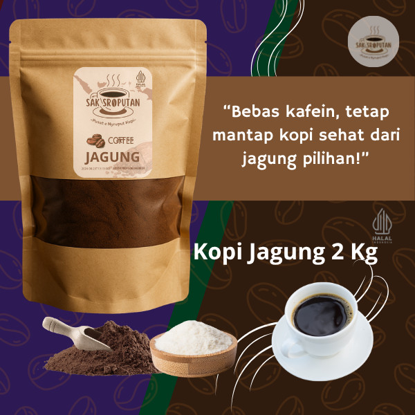 Jual Bubuk Kopi Jagung 2000 gram mantap dan nikmat bubuk kopi jagung