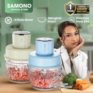 SAMONO Food Chopper 2.5 Liter Multifungsi Food Processor 350W Daya Kuat Garansi 1 Tahun SW-CG350