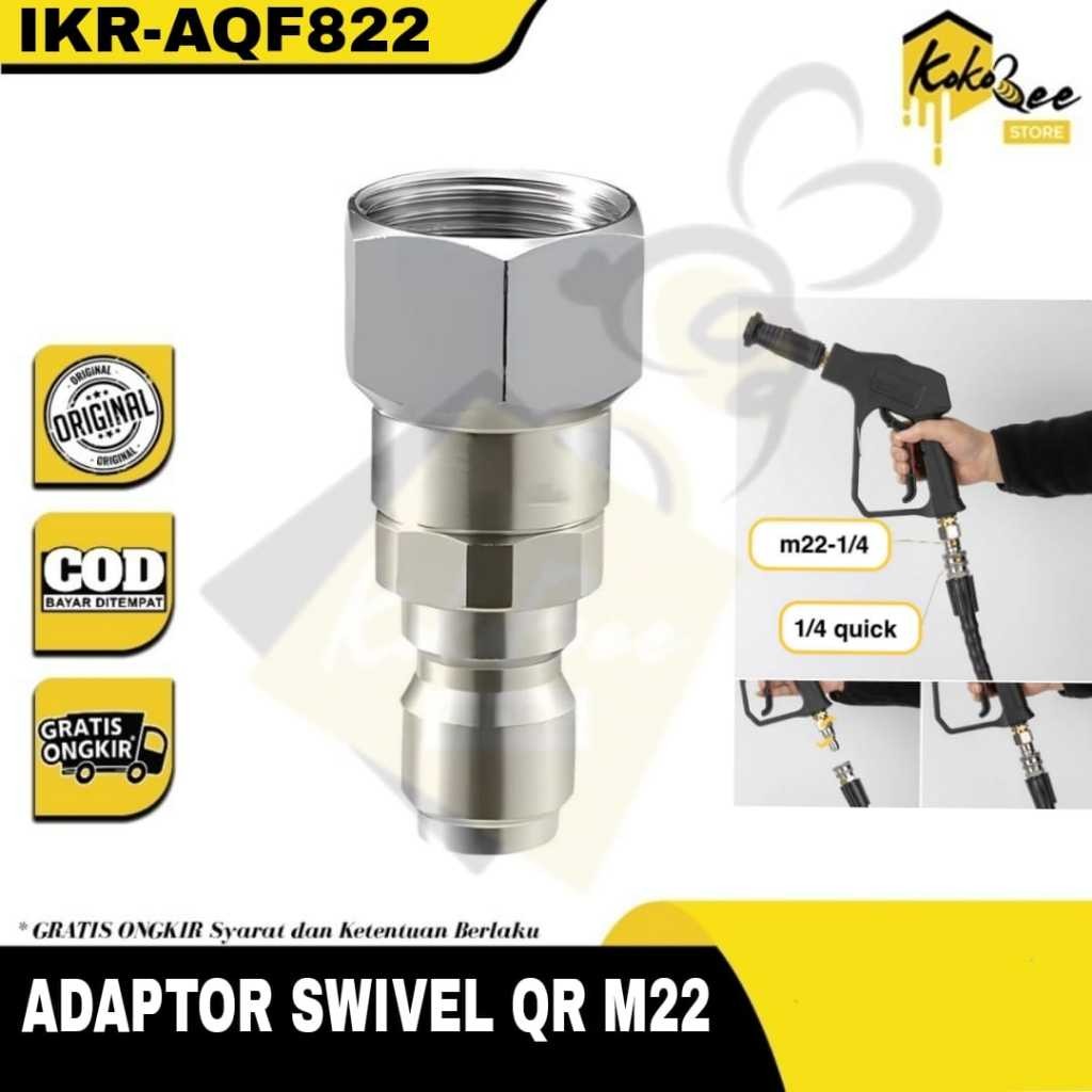 Jual Adaptor Swivel Quick Release M22 M14 Selang Ke Gun Selang Ke Mesin ...