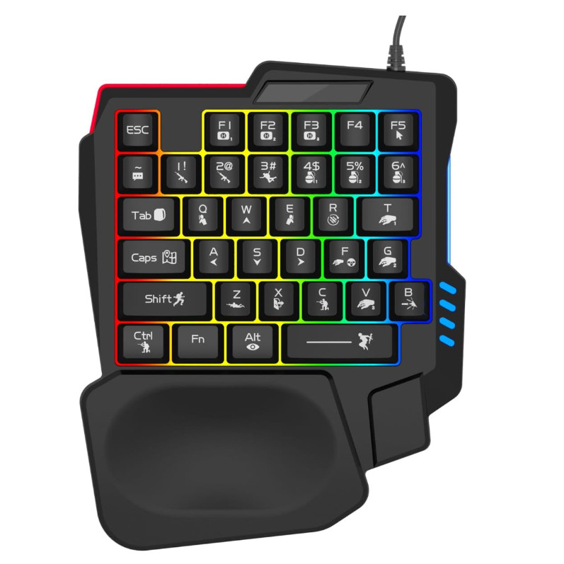 Jual Mini Wired 35 Key Mechanical Backlight Keyboard Gaming Backlight ...