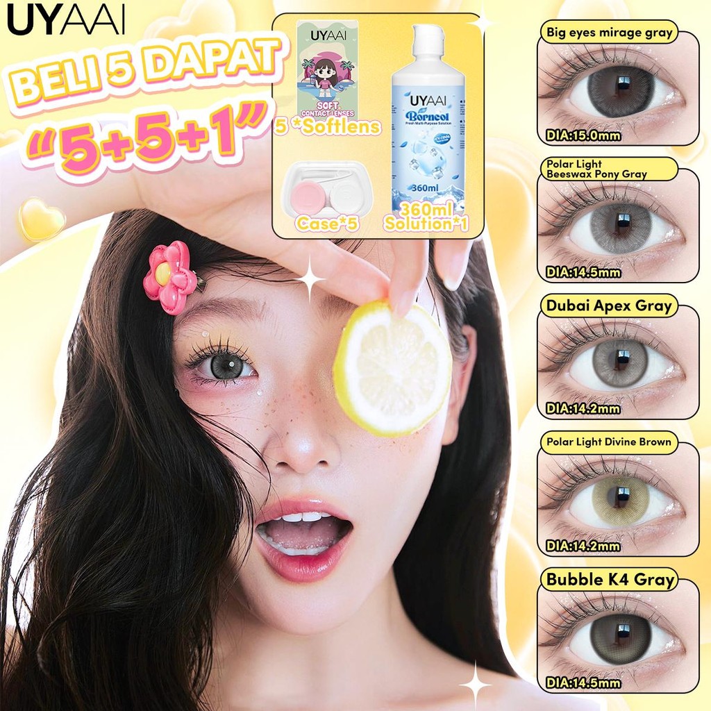Jual [COD] BELI 5 DAPAT 11 （5 softlens +5 Len case+ Air Pencuci ...