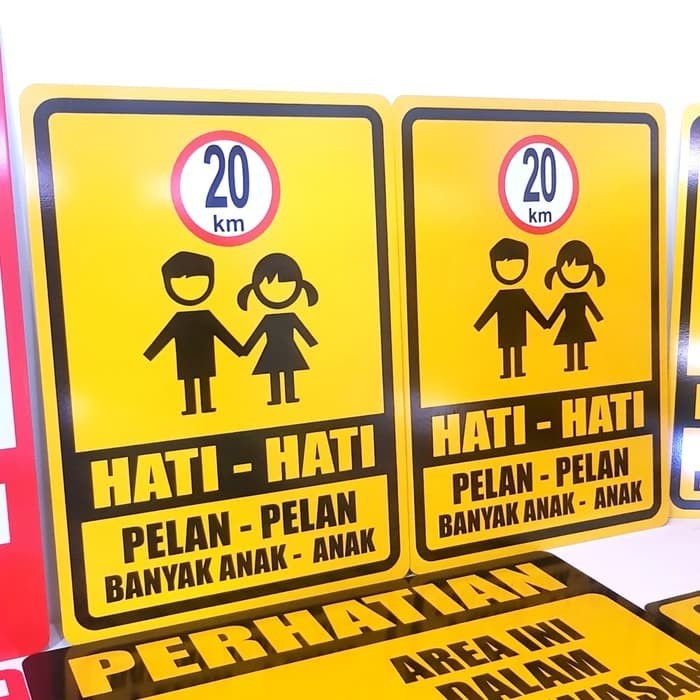 Jual Rambu Lalu Lintas Hati-Hati, Area Anak-Anak – 30cm x 43cm Co ...