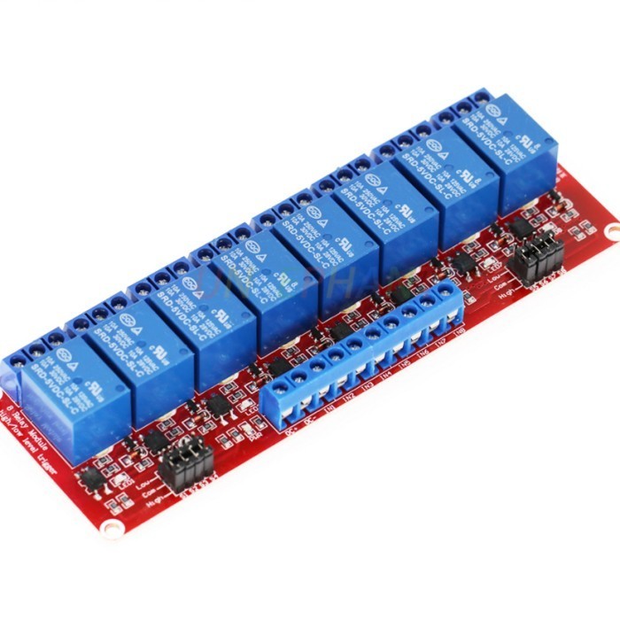 Jual Relay module Arduino 8ch Dual Input bisa High dan Low Active ...