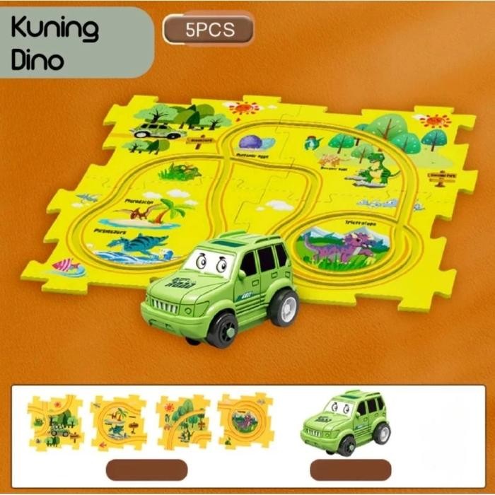 Jual Puzzle Rel Mobil Anak DIY Rakitan Edukasi Track Mobil Karakter ...