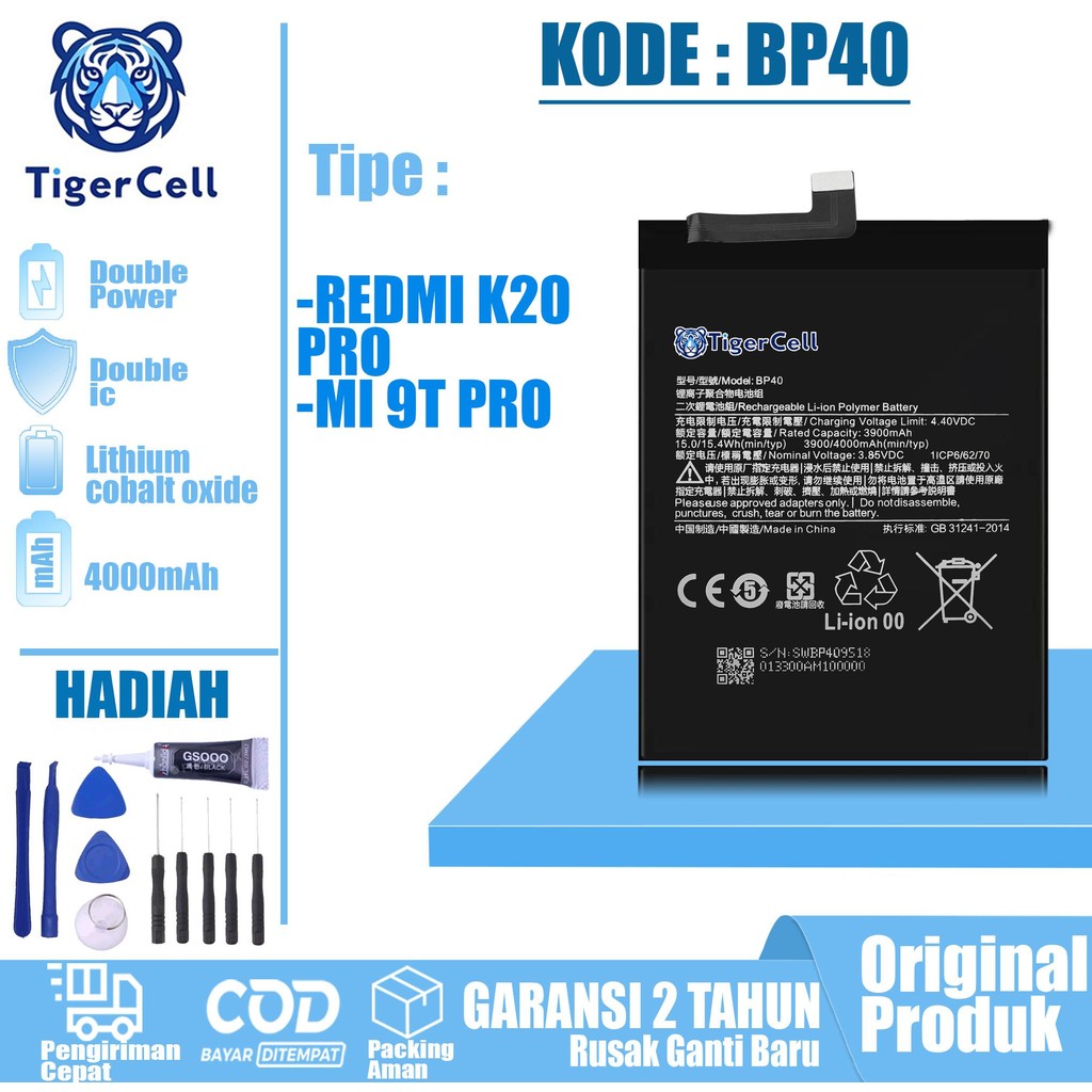 Batterie Neuve Pour Xiaomi Mi 9T Pro / Redmi K20 Pro - Comme L'originale BP40