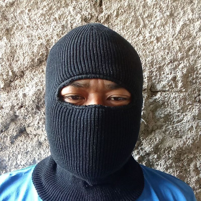 Jual kupluk ninja masker tebal topeng sebo lubang 1/kupluk rajut ...