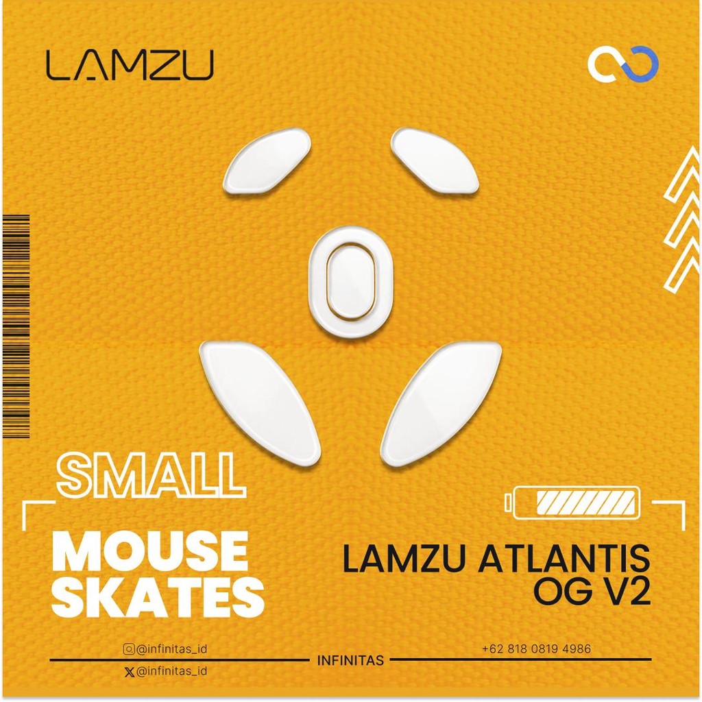 Jual Lamzu Atlantis OG V2 Small PTFE Mouse Feet / Mouse Skate (Hybrid ...