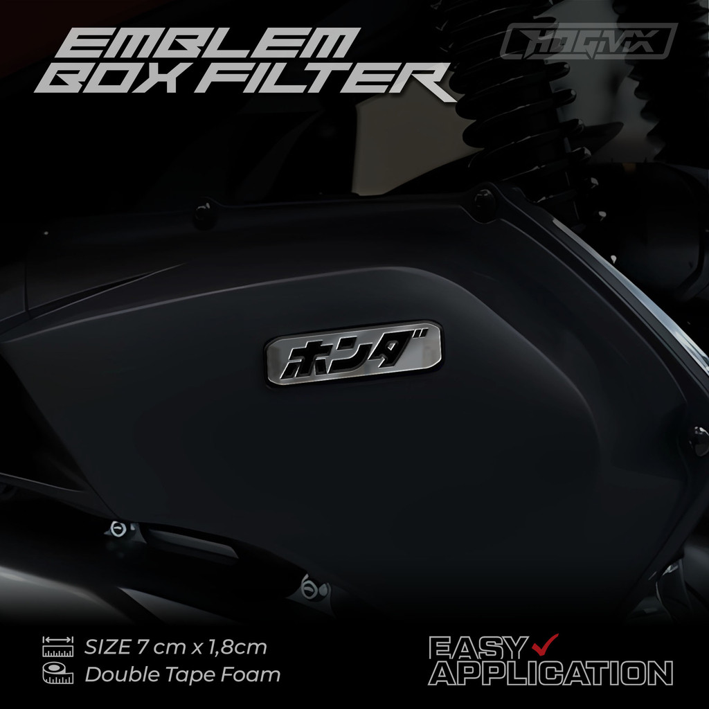 Jual Emblem FILTER BOX HONDA GANK Sticker Chrome Matic Honda Acrylic ...