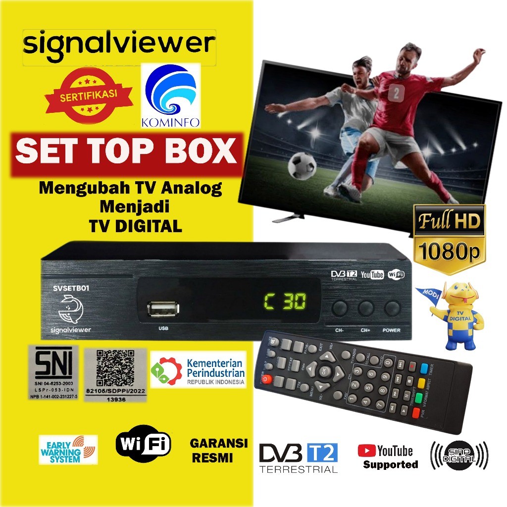 Jual Set Top Box STB TV Digital Signal Viewer Receiver Penerima Sinyal ...