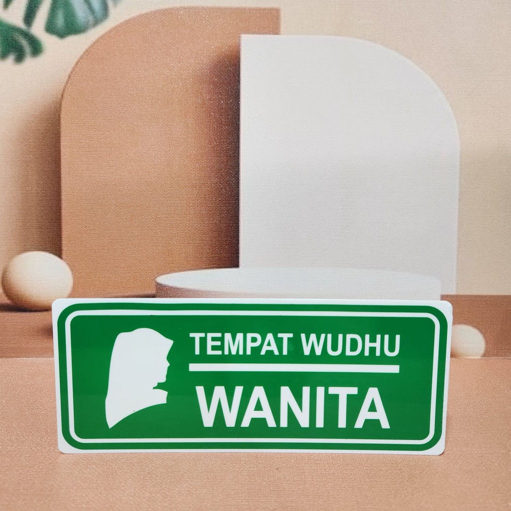 Jual sign papan penanda akrilik sign tempat wudu wanita /tempat wudhu ...