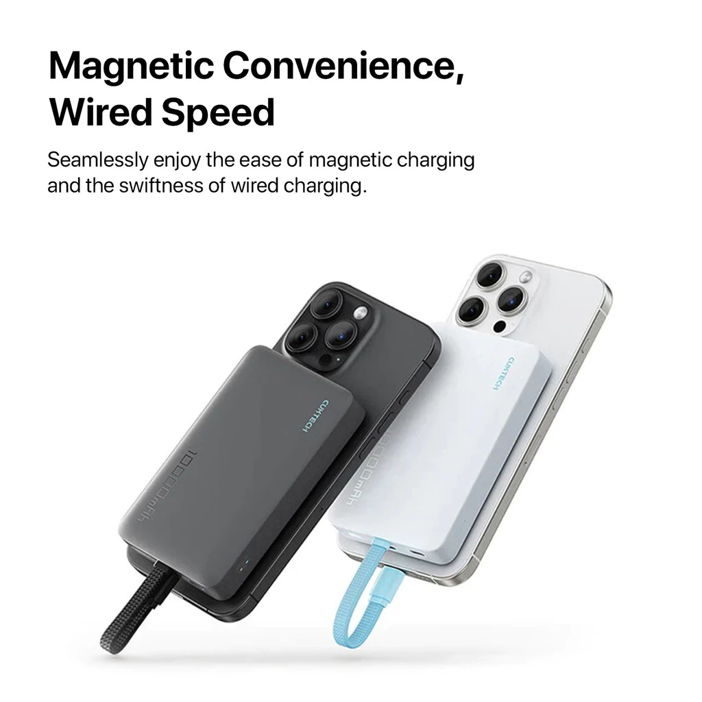 Cuktech WPB100L Magnetic Power Bank Magsafe Type-C 10000mAh Fast Charging 22.5W