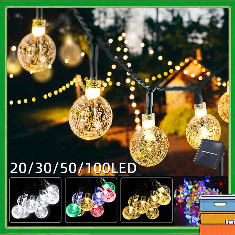 Jual Lampu String Surya 12meter 100lampu Lampu Hias IP65 Lampu String ...