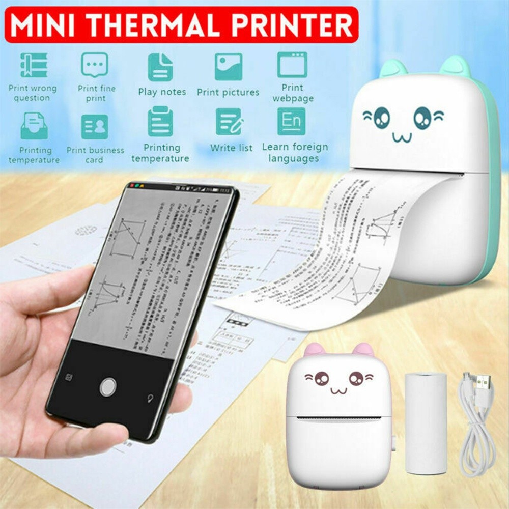 Mini Printer Portable Mini Bluetooth Wifi New Wrong Printer Mobile Phone Photo Title Note Hot Print Pocket Student Error Label Printer