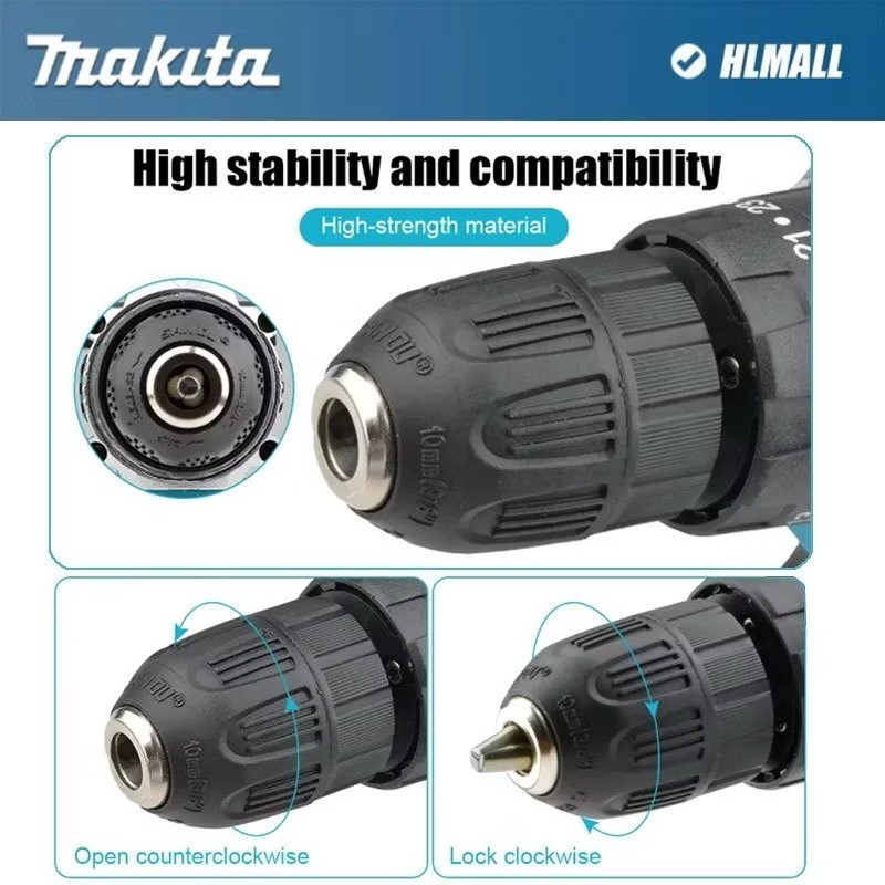 Jual Bor Listrik Cordless 10mm 2 Baterai – Mesin Bor Cas untuk Kayu ...