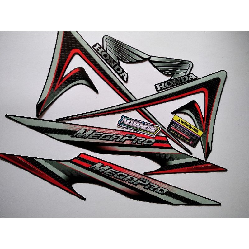 Jual sticker keren striping megapro primus STD custom motif carbon ...
