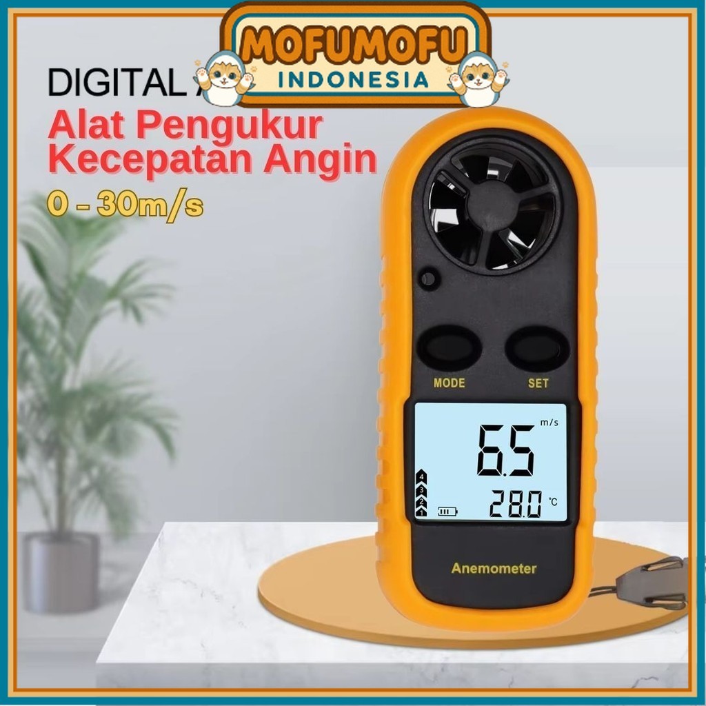 Jual Anemometer Alat Pengukur Kecepatan Angin Benetech Velocity Digital ...