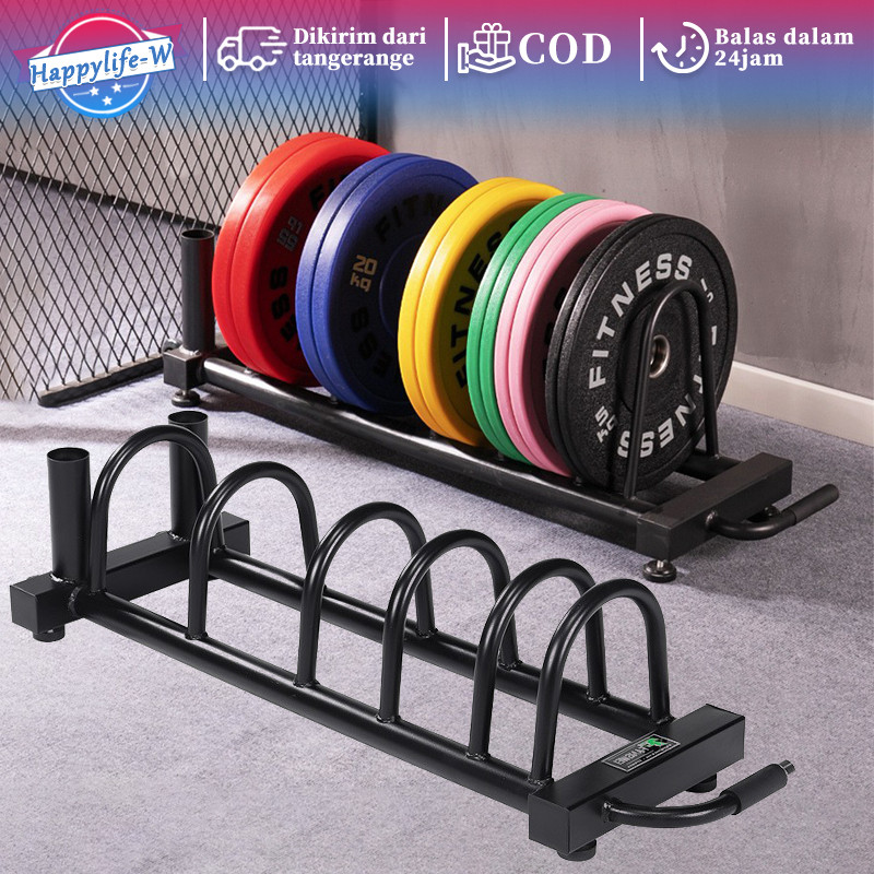 Jual Rack Bumper Plates Barbell Bar Rak Olympic Bar Rack Organizer ...