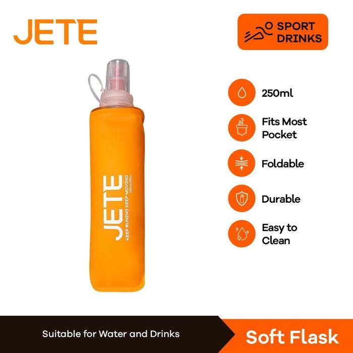 Jual Soft Flask JETE 250ml Botol Air Lipat Silicone Foldable Sport ...