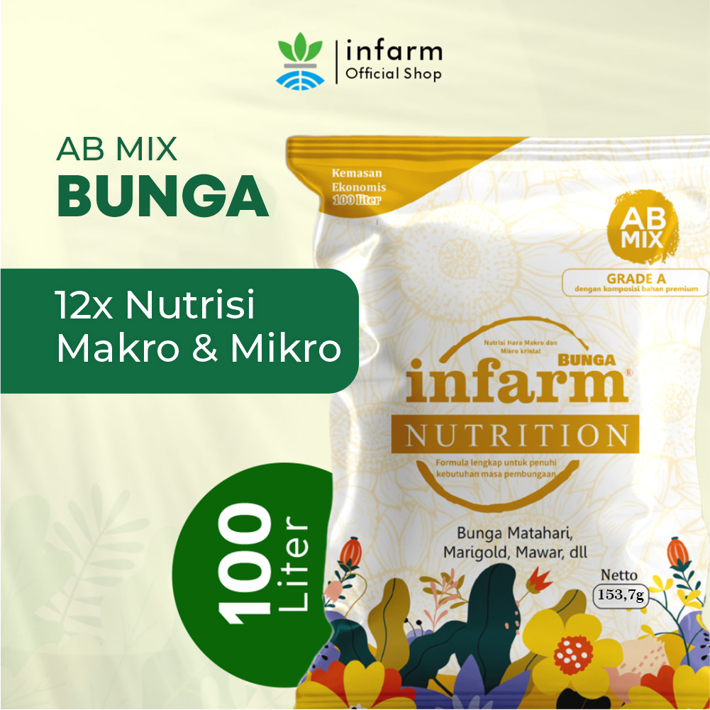 Jual INFARM - Nutrisi AB Mix Bunga Untuk 100 Liter, Pupuk untuk ...