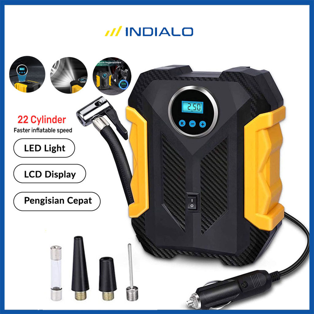 Jual INDIALO Pompa Udara Mobil Portabel Mini Ban Mobil Pintar Tampilan ...