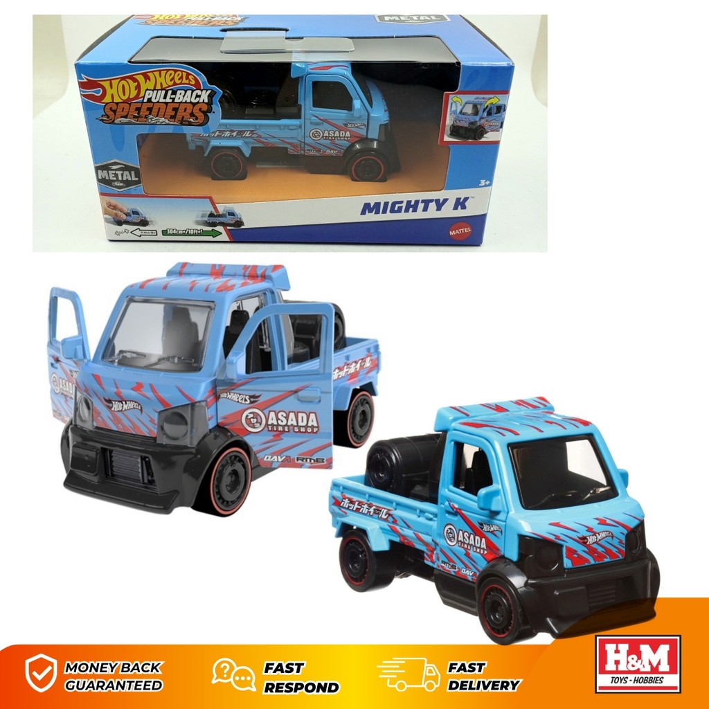 Jual Hot Wheels Pull-Back Speeders Mighty K Biru 1:43 Diecast - HPR70 ...