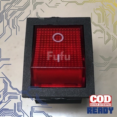 Jual SAKLAR ON OFF 4 PIN KOTAK LED MERAH 16A 250V 20A 125V - 31MM x ...