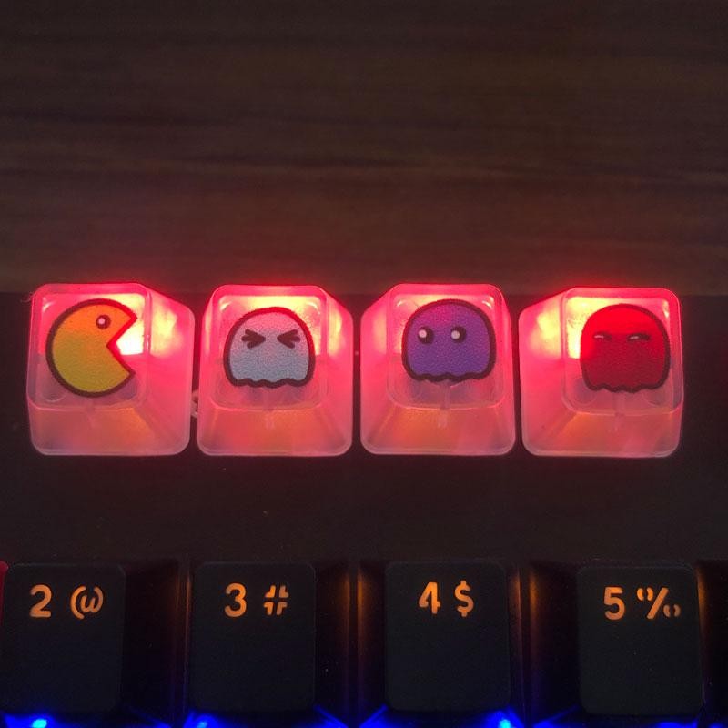 Jual Pacman Transparent ABS Keycaps Set 4 Pcs OEM Profile | Shopee ...